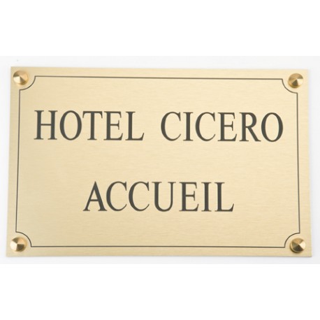 Plaque signalétique hôtel