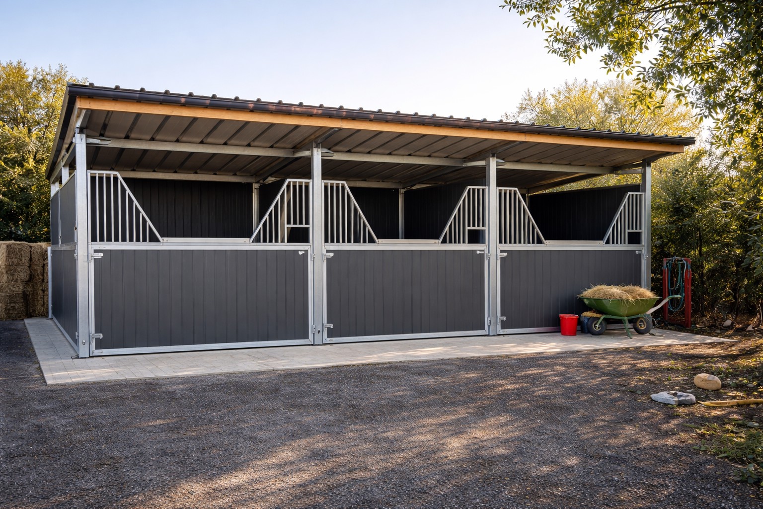 Box pour chevaux en résine
