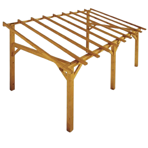 Pergola en bois adossée sur mesure