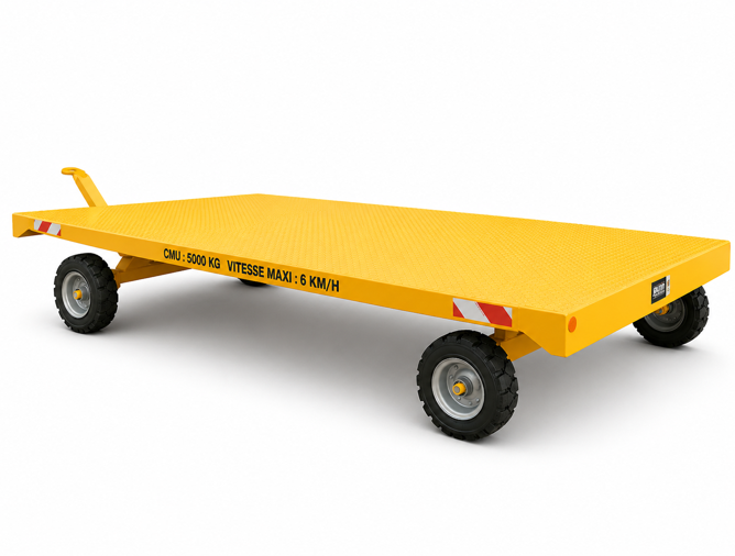 Remorque industrielle tractable
