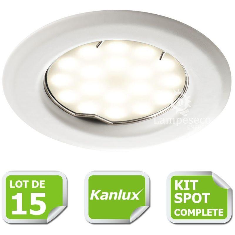 Blanc Kit Encastrable Spots Marque Avec Gu10 De 15 Kanlux Complete wXlPkiuOTZ