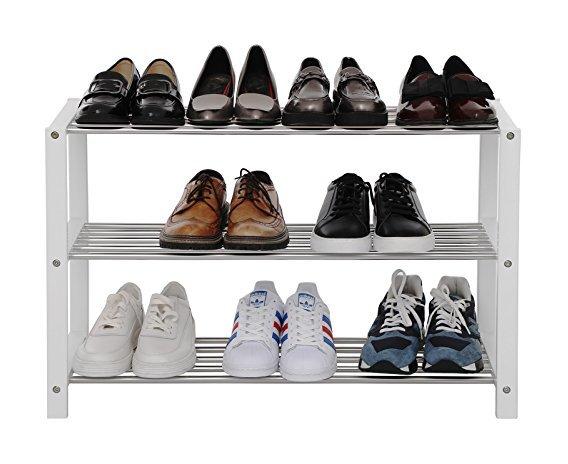Etagère à Chaussures Etagère De Rangement 3 Niveaux 80 X 30 X 50cm
