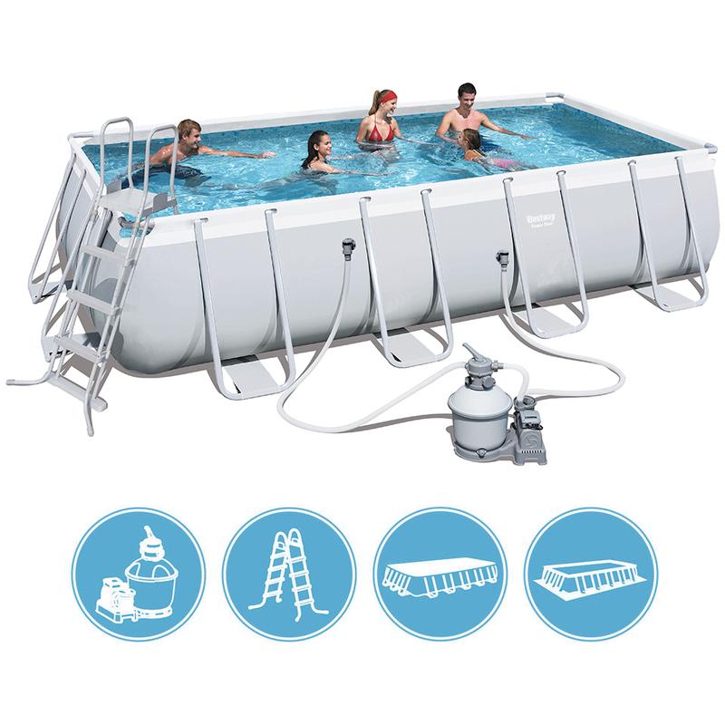 Piscine Hors Sol Bestway 56466 Rectangulaire 549 X 274 X 122 Cm