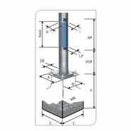 Mât en acier