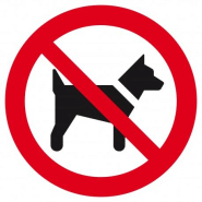 Panneau interdiction chien
