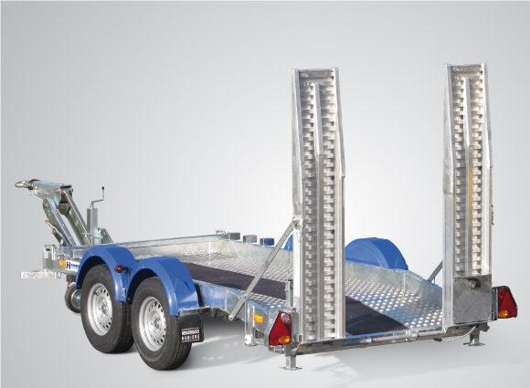 Remorque porte nacelle TPN 3502 35 - PTAC 2500 kg, dimensions 2,56 m x 1,40 m, 2 essieux, roues 175 R 14 C