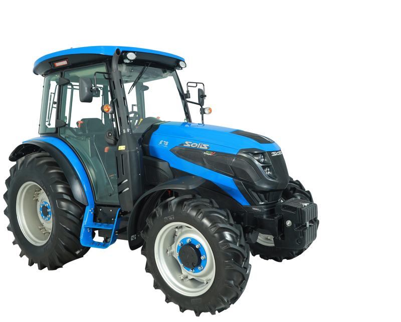 Tracteur SOLIS 75 Stage V - 75CV, moteur 4 cylindres 4087 cm³, transmission 20+20, disponible en version arceau ou cabine