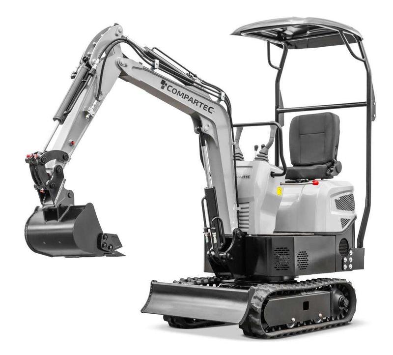 Mini-pelle Bobmaster Basic - diesel, 850 kg, kit de godet, moteur 9,5 ch, largeur 840 mm, profondeur creusement 1787 mm