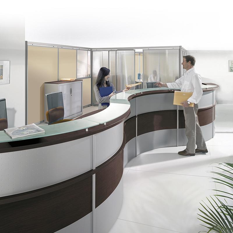 Banque d'accueil Obade - Composition modulable pour espaces de réception