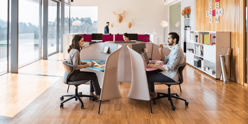 Bureau modulaire individuel pour collaborateurs Clip