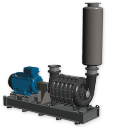 Modèle de soufflante centrifuge multietage 251 - Fonte FGL 250, bride 14" (355 mm), 1 à 8 étapes