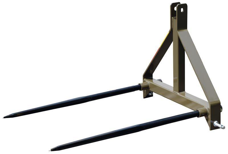 Pic-botte 2 dents - attelage catégorie 1, portée 600 kg, largeur 1,20 m