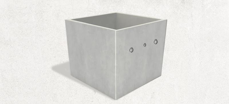 Poubelles souterraines en béton - CSE4M3 et CSE5M3, capacité de 4 à 5 m³