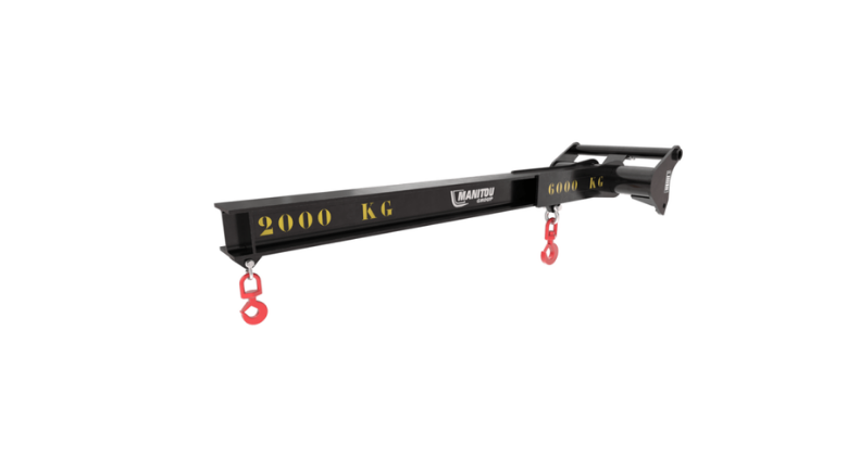 Potence longue P4000 Manitou - 2 crochets pivotants, capacité 4000 kg