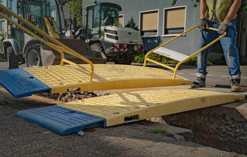Plaque de tranchée Low Pro 23/05 - modulaire, 44 tonnes, tranchées 1200mm, 2300x700x85mm