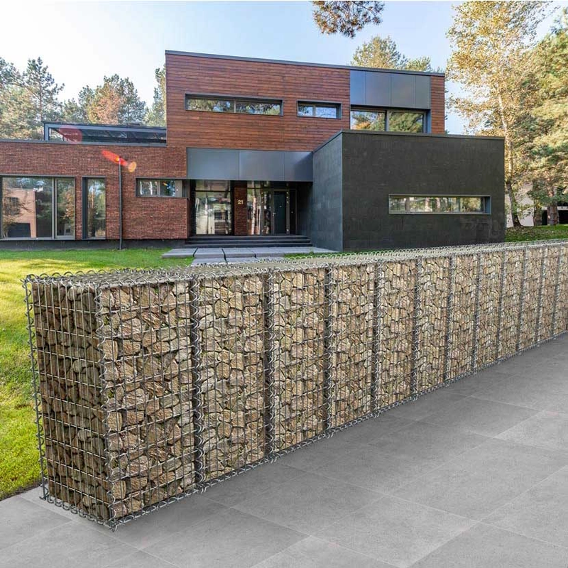 Gabion rectangulaire L500 x P500 x H1000 mm - Acier galvanisé 4.5 mm - Maille 100x50 - ref GABION50-50-100