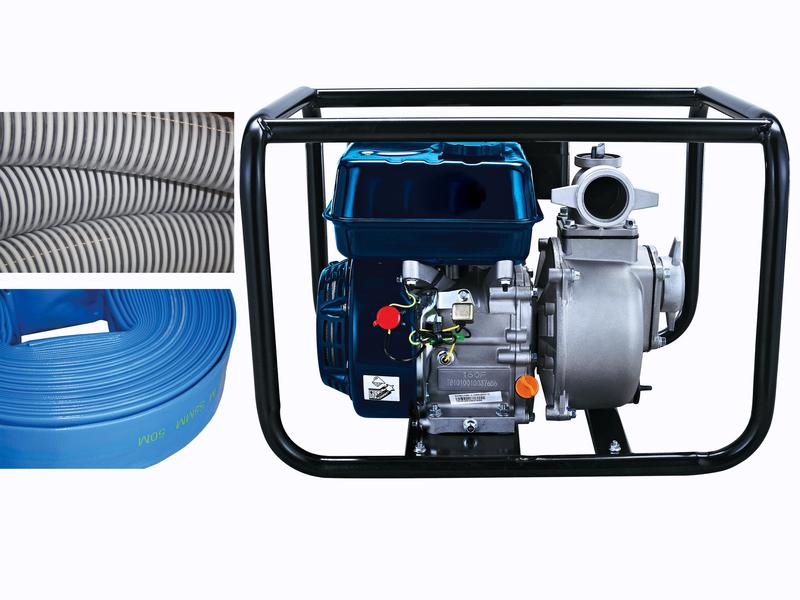 Motopompe Eaux claires 30 m³/h + flexibles & refoulement - Pompe à eau professionnelle - Réf. 2473