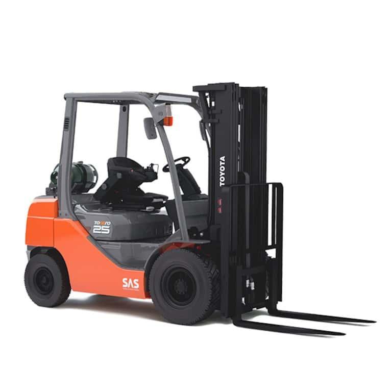 Charriot à gaz 1T5 à 2T5 - capacité 2T5, hauteur de levée 4M25