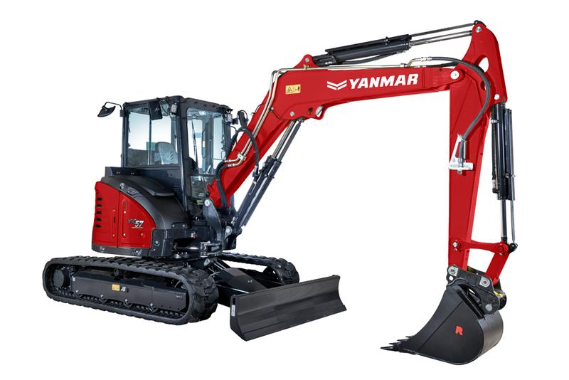 Mini pelle ViO57-6B Yanmar - Zero Déport Arrière, moteur diesel 46.3 CV, poids 5485 kg