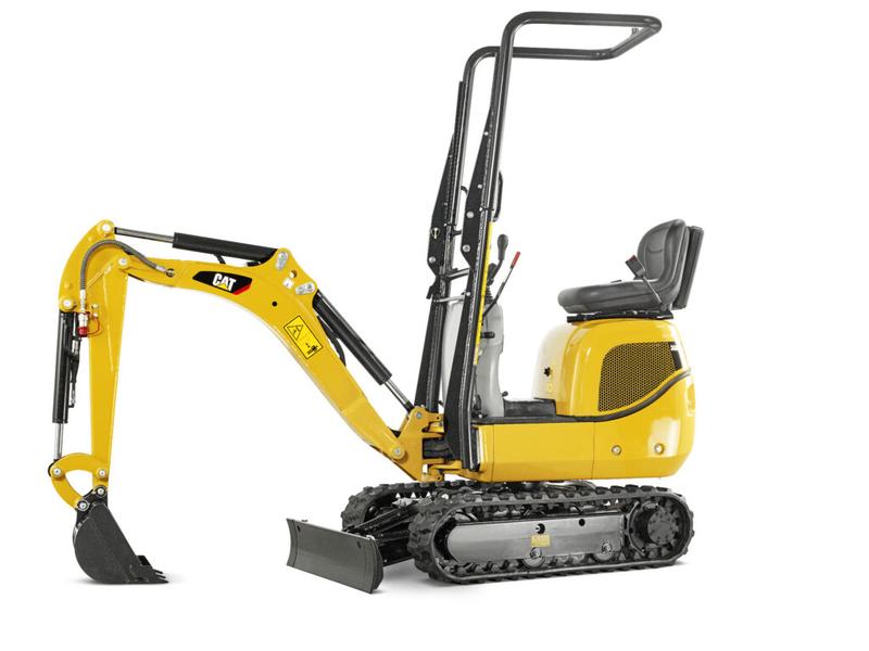 Mini-pelle hydraulique Caterpillar 300.9D - moins d'1 tonne, largeur 730 mm, moteur 13.7 kW