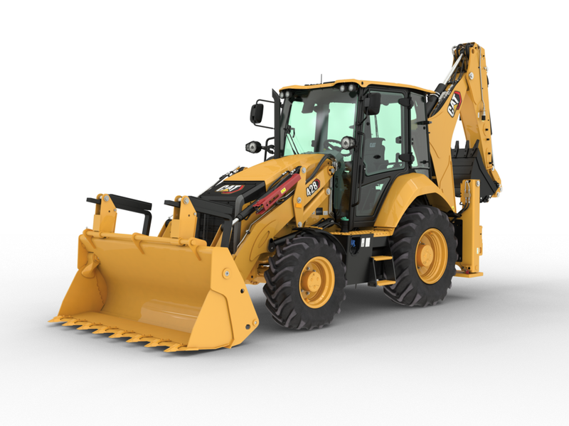 Chargeuse-pelleteuse CAT - 2 ou 4 roues égales - 86 à 92 ch - Profondeur d'excavation 5292 à 5707 mm