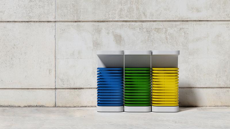 Écopoint Flow 442.ECO - structure en béton et tôles pour recyclage moderne