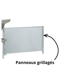 Panneau grillagé en acier galvanisé - 130 cm x 155 cm - pour nourrisseur