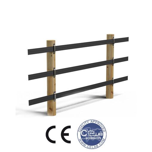 Clôture 3 bandes hsw3 Abrivert - 200 m - polyéthylène anti-UV - noir, blanc, marron