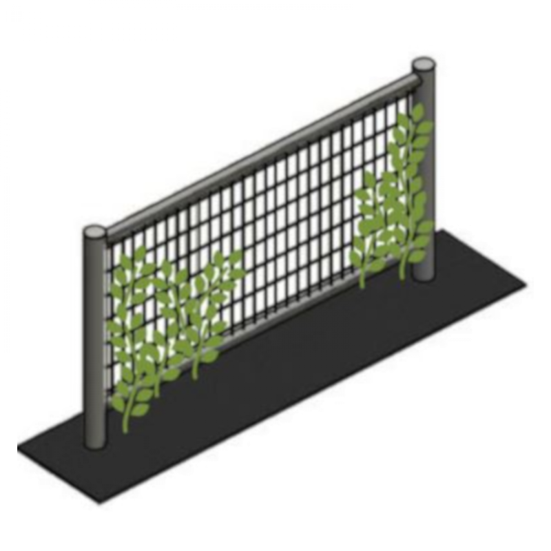Barrière Launa pour plantes grimpantes - 1,50 m x 1,15 m en acier galvanisé