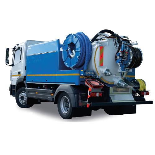 Flexcom hydrocureur - châssis 7,5 à 12 tonnes, réservoir 3 500 à 3 750 litres, cloison mobile en option