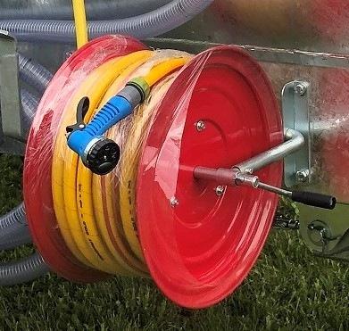 Tonne à eau enrouleur + tuyau 50 m avec pomme d'arrosage