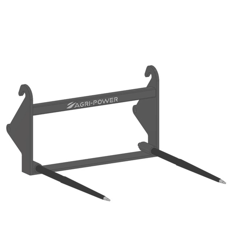 Pique balle attelage Faucheux Blanc 2 dents 42x1100 CL - AGRI-POWER AP902F-CF