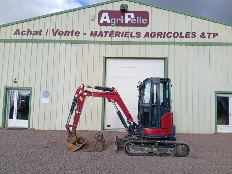 Pelle Yanmar VIO26 - 2022 - 669h - 2,5T - 3 godets (100cm/40cm/30cm) - chenilles caoutchouc