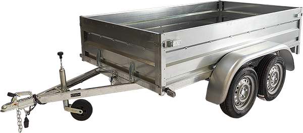 Remorque LC PRO 252 F - Capacité essieu 2 x 750 kg - Poids à vide 281 kg - 241 x 135 x 45 cm