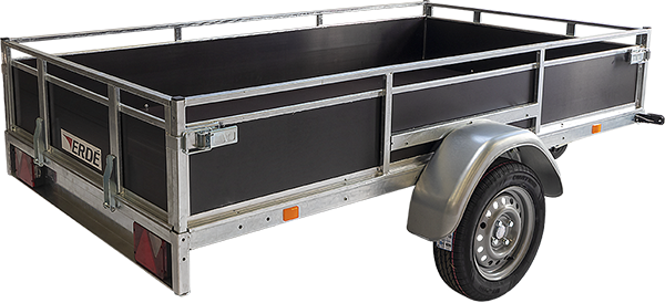 Remorque LC 251 NF bois basculante - Capacité essieu 750 kg - Poids à vide 195 kg - 241 x 135 x 35 cm