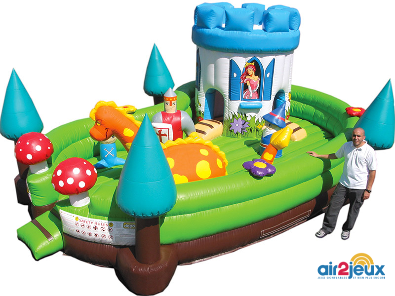B368 LE LAC DE BABY DINO - Structure gonflable 7,40 × 5,10 × 1,80 m pour 2-6 ans