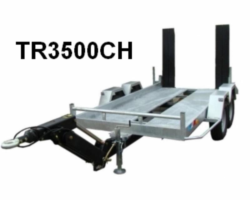 Remorque TR3500CH - Charge utile 2620 kg - Poids total 3500 kg - Dimensions 4 m x 1,70 m