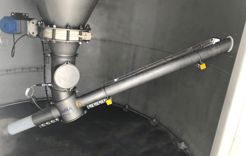 Vis souple APIA Technologie pour vider des silos - transfert jusqu'à 60 m - débit 24000 L/h - ATEX
