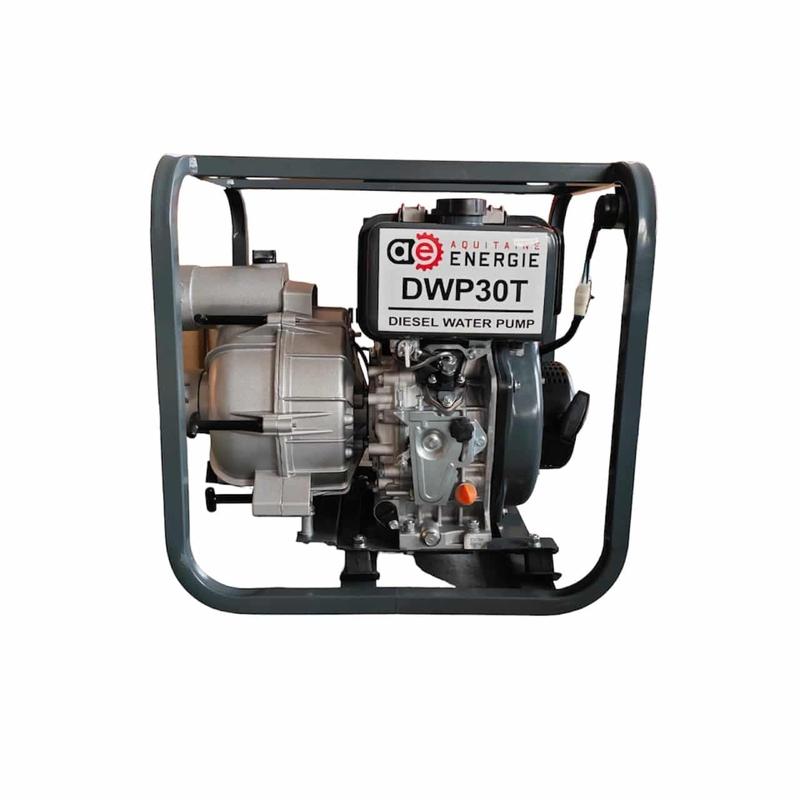 Motopompe diesel DP30T eaux chargées - débit 78m³/h, 7 CV, démarrage électrique
