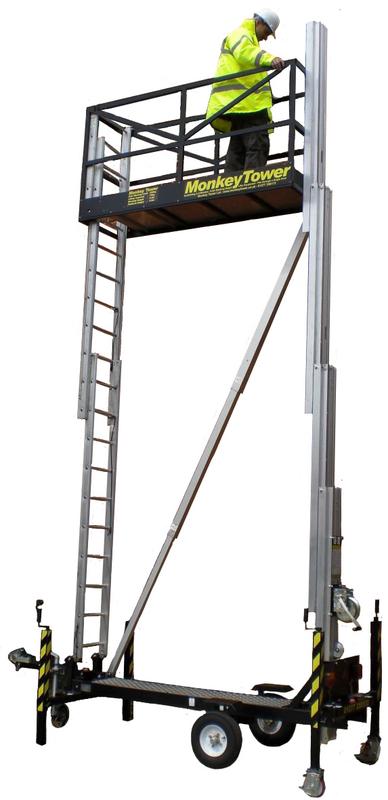 Echafaudage télescopique sur remorque Monkey Tower - hauteur de 5,80 m, capacité de charge 250 kg