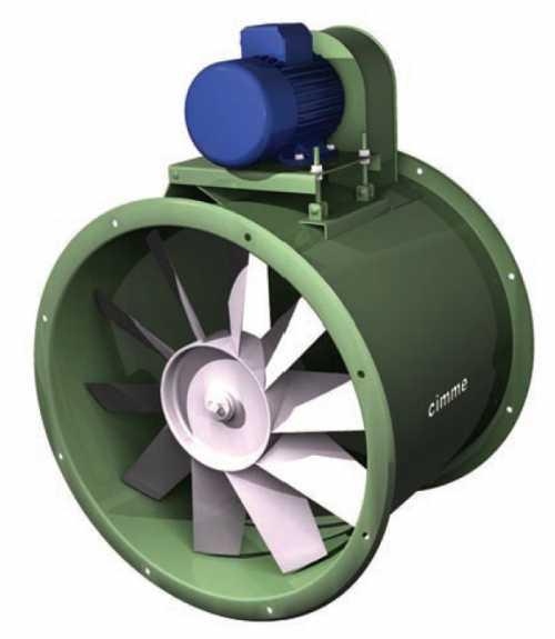 Ventilateur basse pression GAE Cimme - Transmission poulie-courroie - Débit 40-1045 m³/min - Pression 6-77 kgf/m²