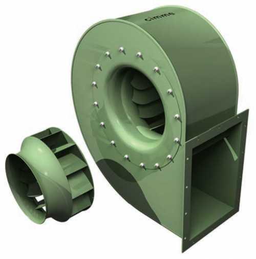 Ventilateur CIMME GBE basse pression transmission directe - Air propre ou poussiéreux - Débit 22 à 1600 m³/min