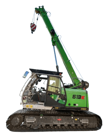 Grue télescopique Sennebogen 613 R pour levage compact sur chenilles