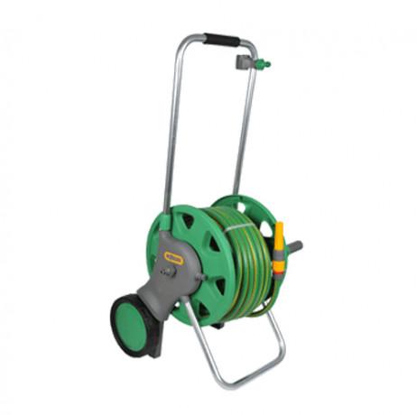 Dévidoir de tuyau chariot plus - 30 m de long avec lance et raccords - Arrosage jardin