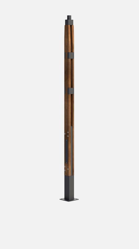 Mât d'éclairage MSK1350 - 3,5 m, section base/top 145 x 140 mm / 90 x 140 mm