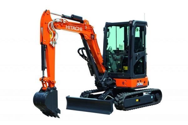 Mini-pelle 3.5T XAVIS 33U à chenilles en caoutchouc - Godet de curage, terrassement et tranchée