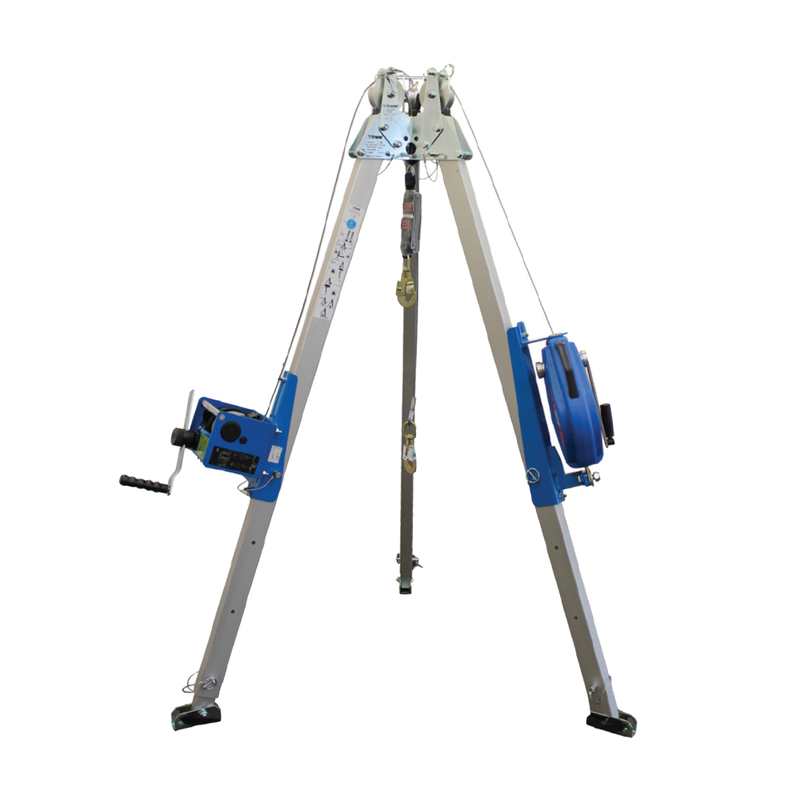 Tracpode 150kg - point d'ancrage temporaire en aluminium, hauteur 1,78 à 2,73 m, poids 23,3 kg