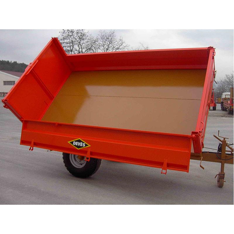Bennes Deves - remorques pour tondeuses, motoculteurs, quads et micro-tracteurs avec réhausses simples ou grillagées