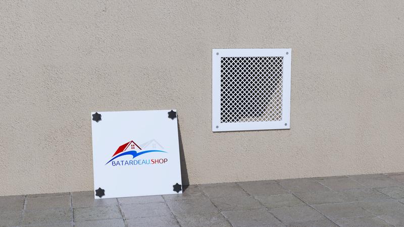 Plaques de protection d'aération basse - anti-inondation, blanc et beige