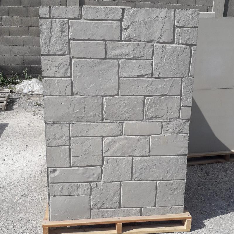 Betotitan XL ® - aspect pierre, béton désactivé, éléments assemblés à sec, système de crans breveté